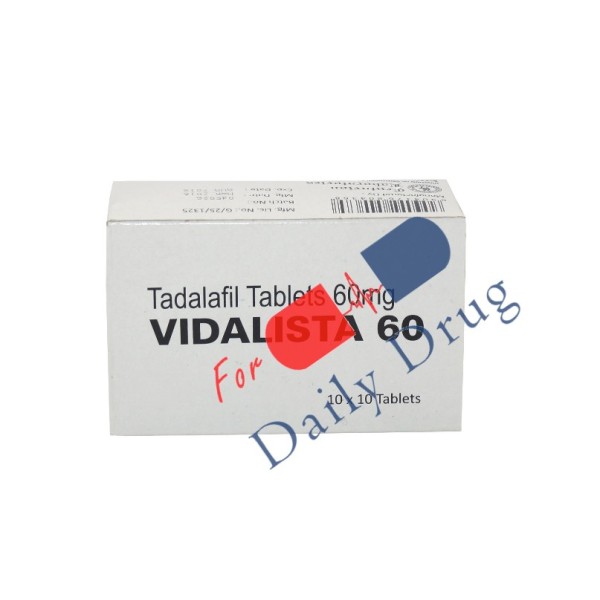 Vidalista 60 mg (Cialis by Eli Lilly is the available brand in USA having same salt name as Tadalafil as an alternative to Vidalista 60.)